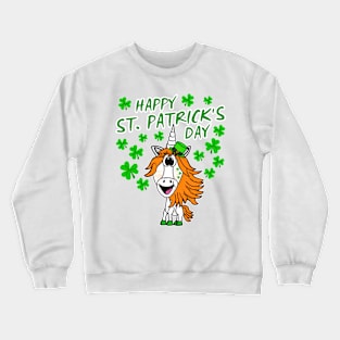 Happy St. Patrick's Day 2022 Unicorn Irish Shamrocks Crewneck Sweatshirt